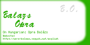 balazs opra business card